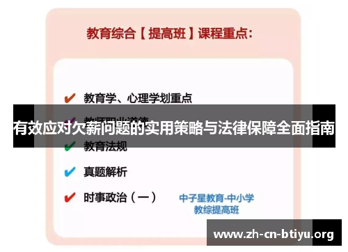 有效应对欠薪问题的实用策略与法律保障全面指南