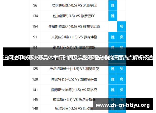 追问法甲联赛决赛具体举行时间及完整赛程安排的深度热点解析报道